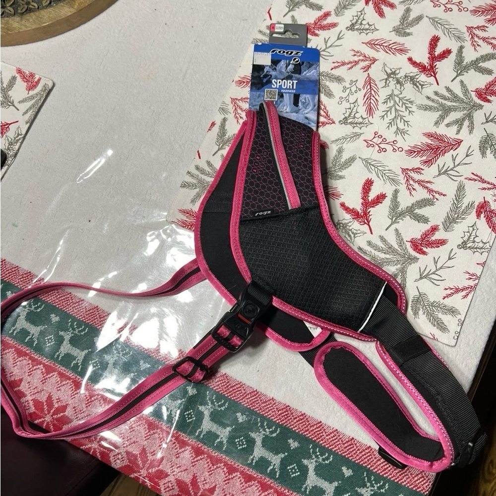 New Pink and Black Dog Harness